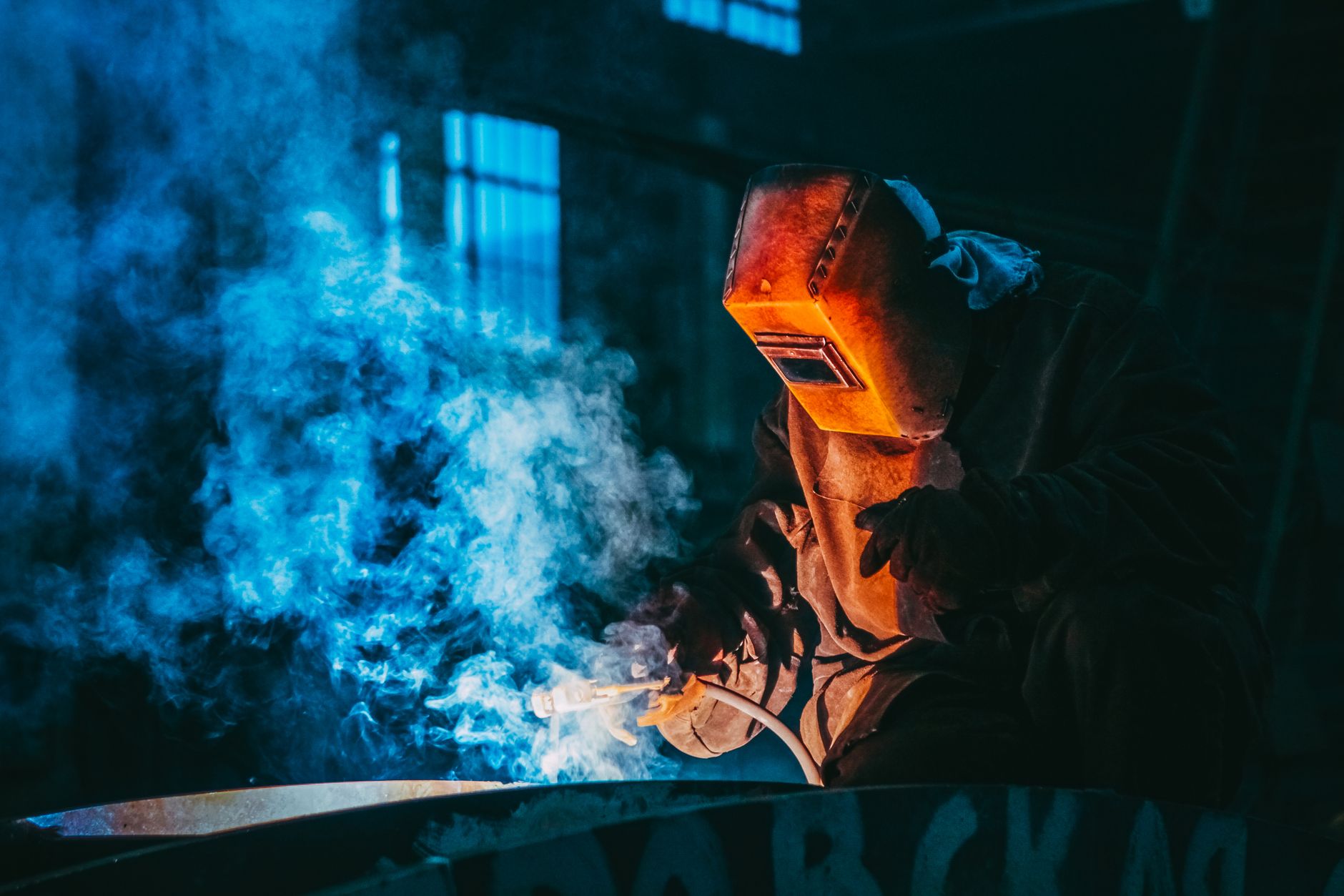 Registered apprentice practicing a welding skill