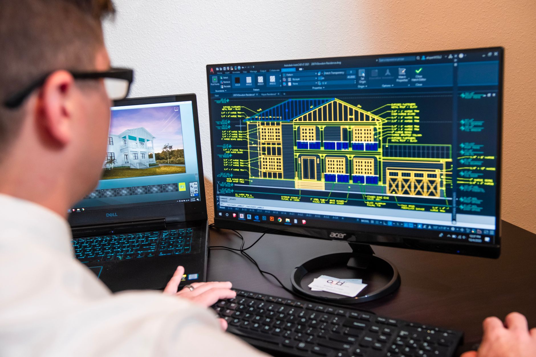 Engineer tracing a part's design and manufacturing history
