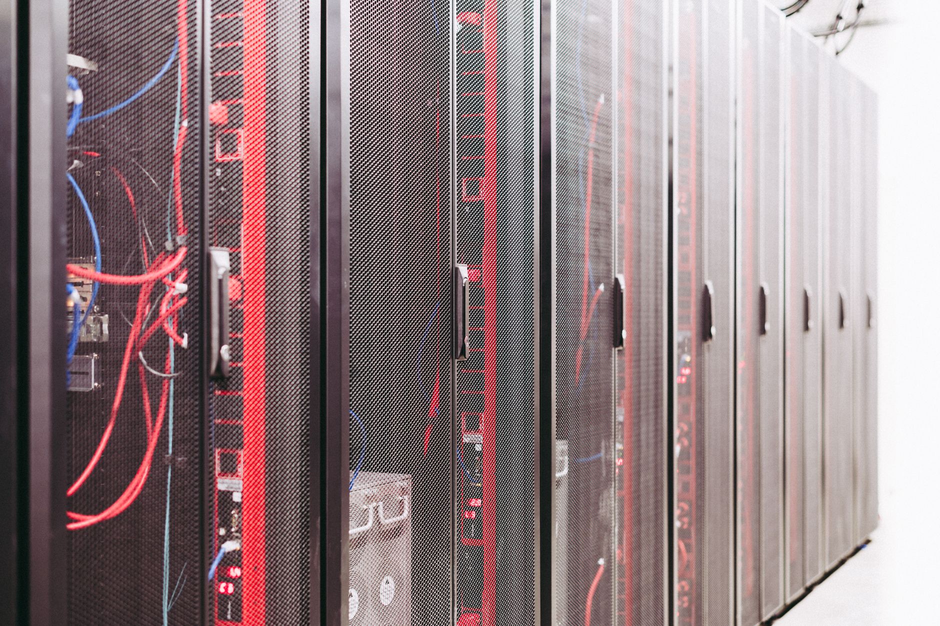 Data server room supporting industrial IoT monitoring