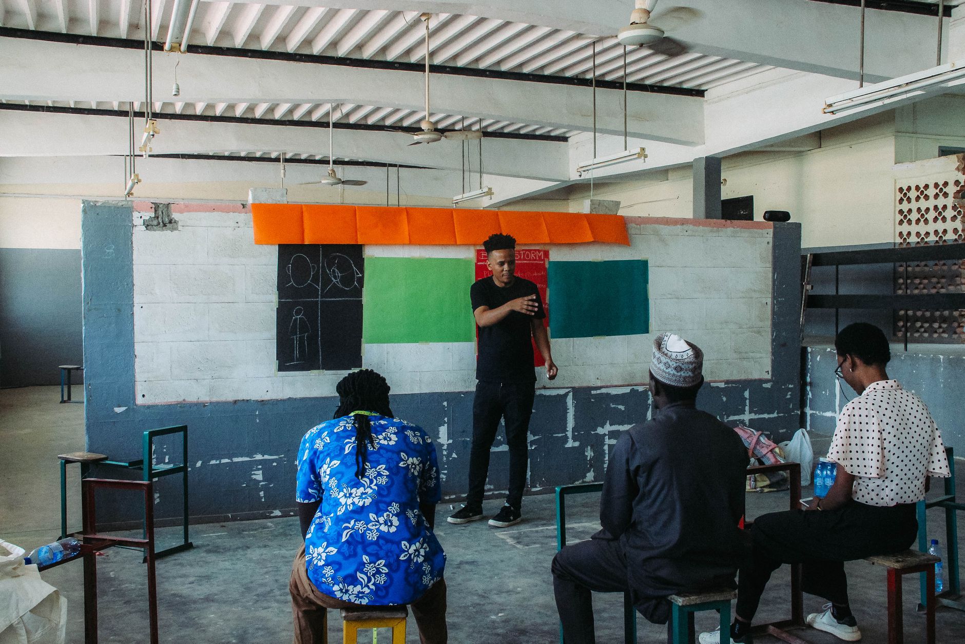 Instructor teaching a sustainability workshop to manufacturing professionals
