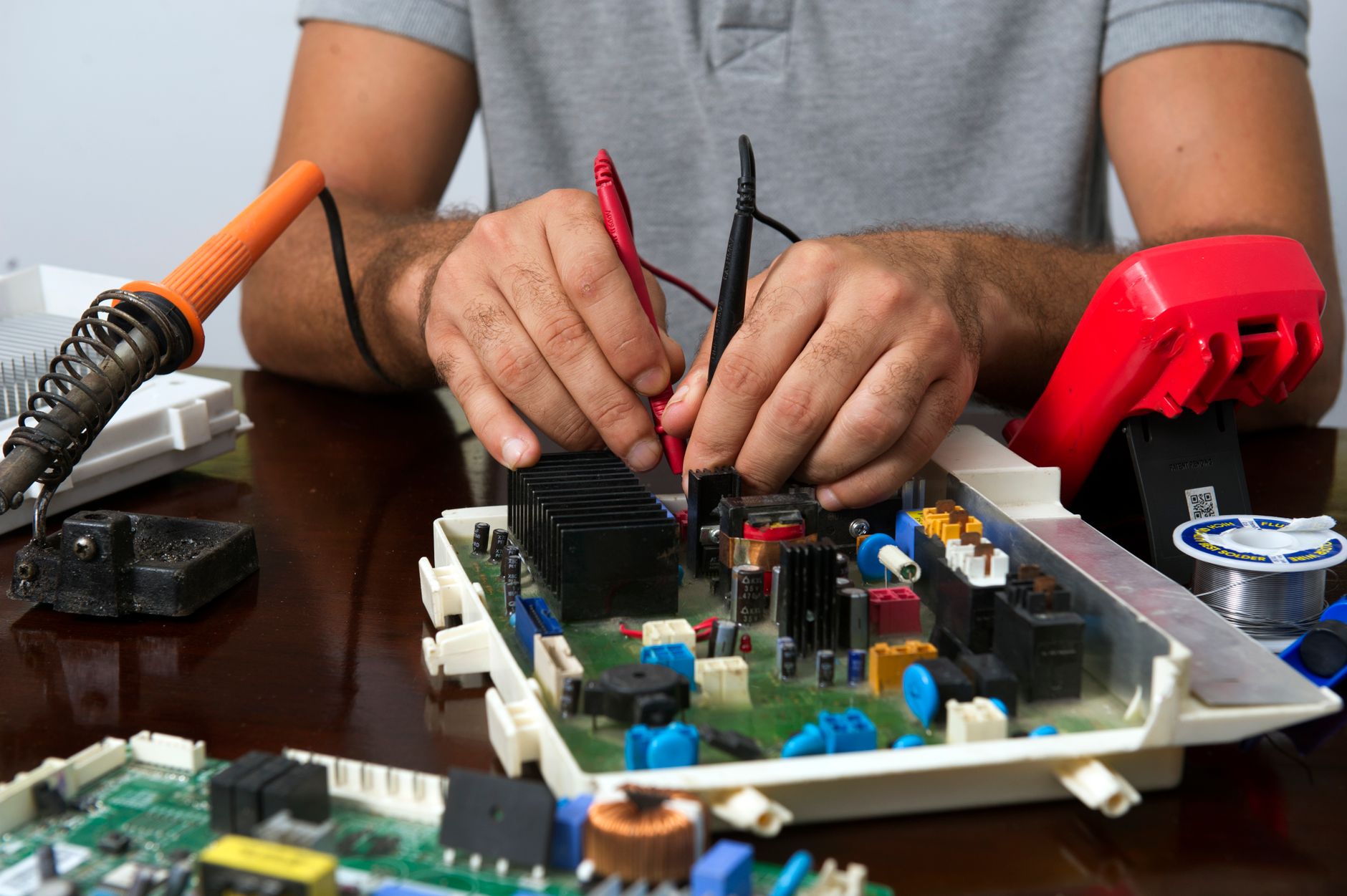 Technician completing a hands-on manufacturing skills assessment