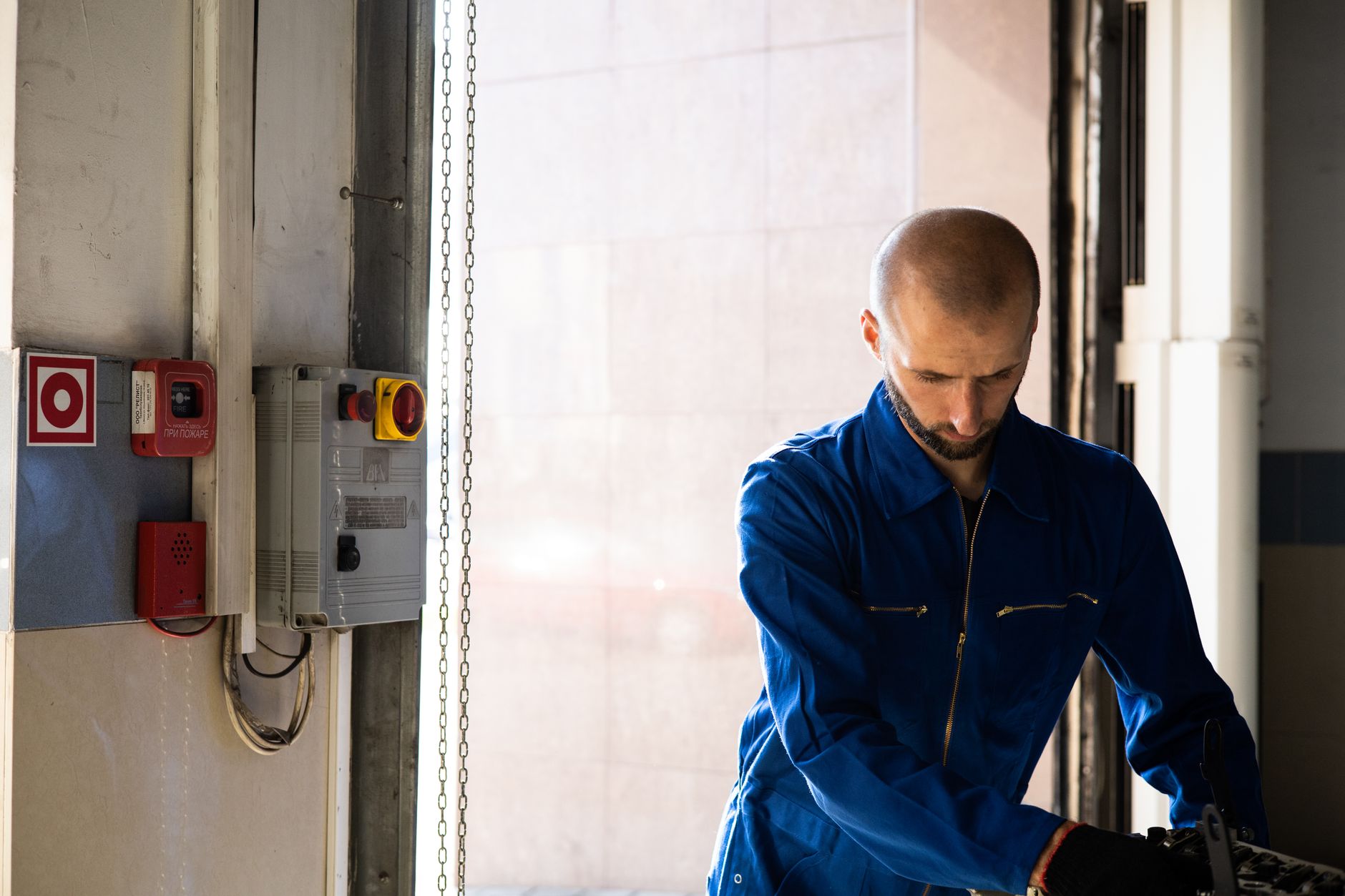 Reliability engineer reviewing a maintenance work order