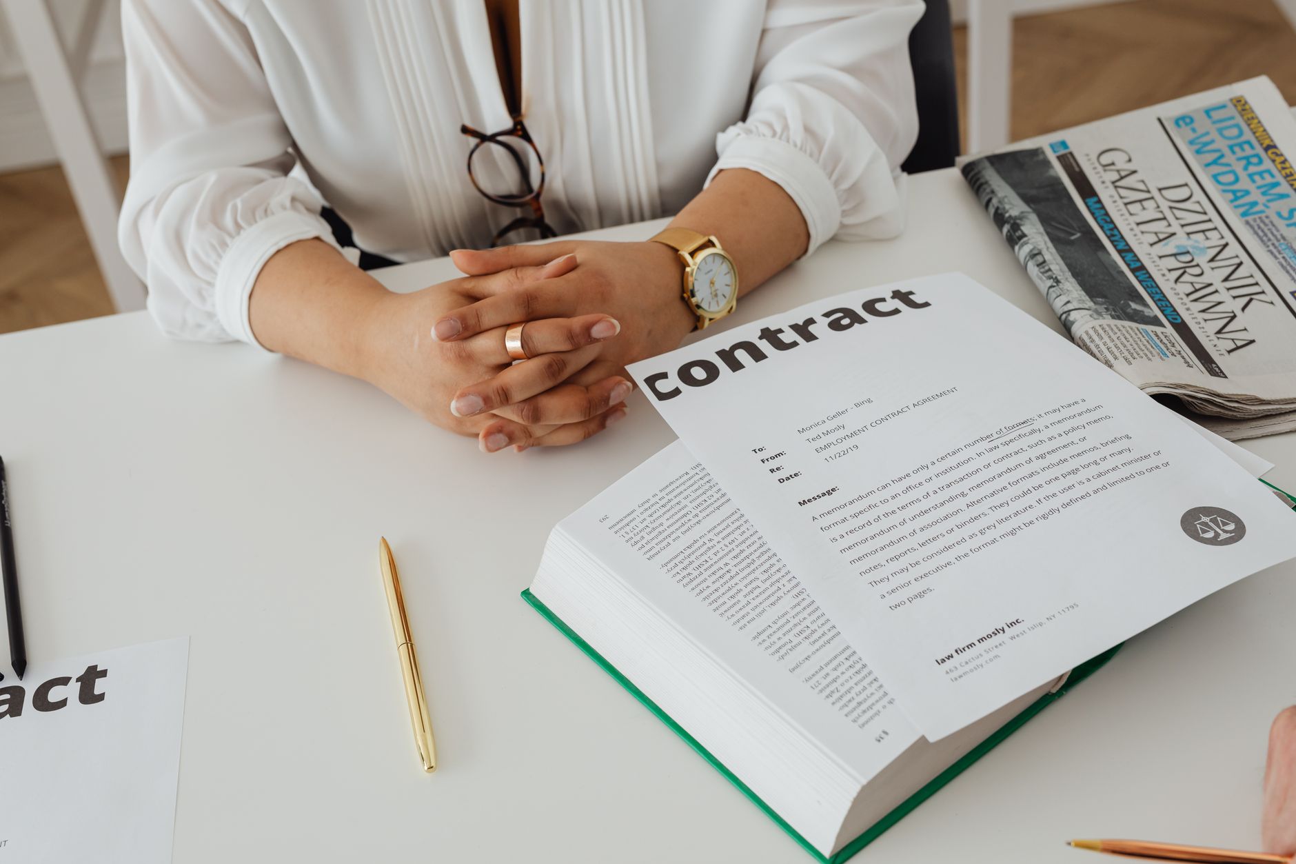 Manager reviewing a supplier code of conduct agreement