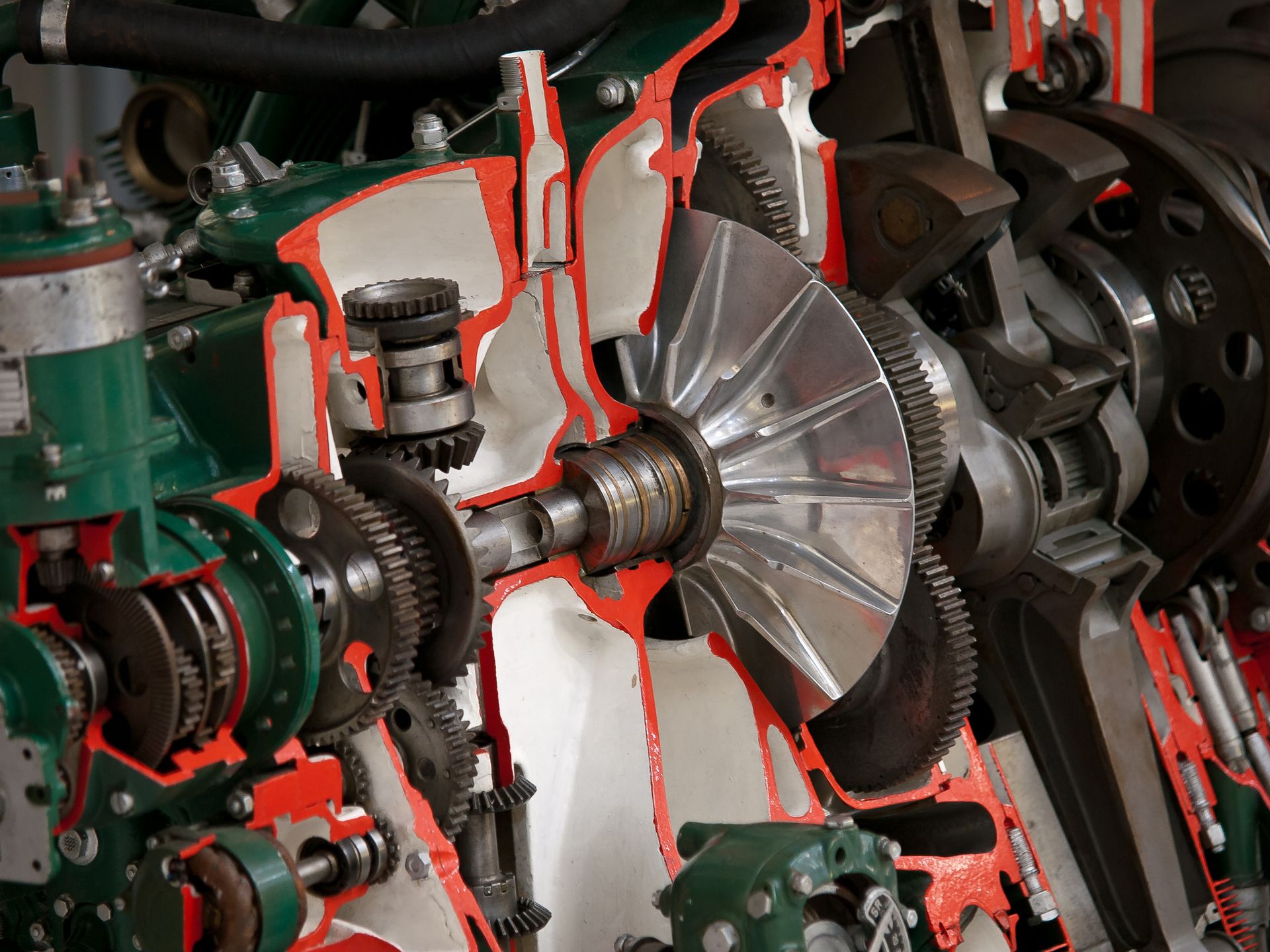 Production line in a modern manufacturing facility